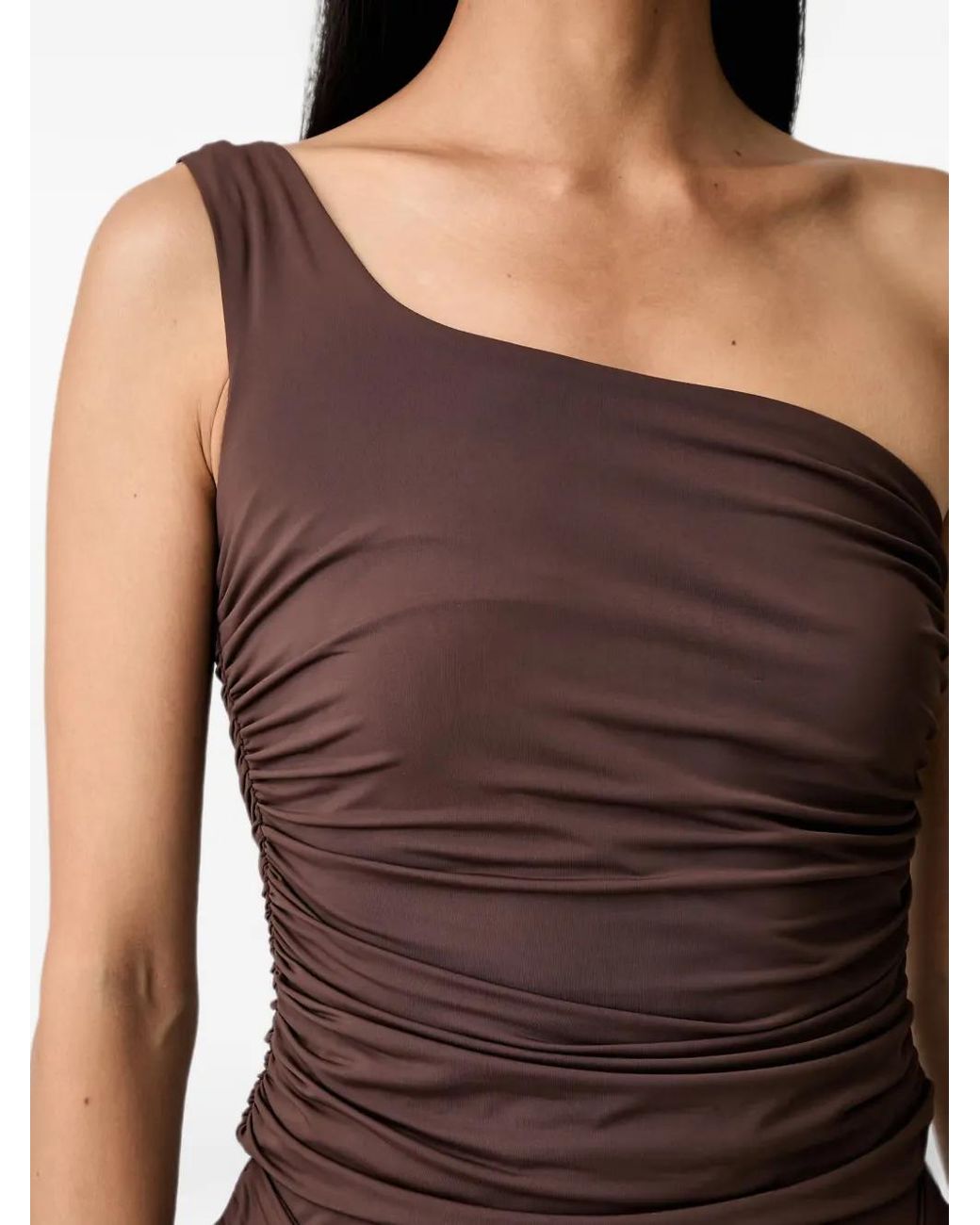 Bardot Black Dion One-Shoulder Ruched Top
