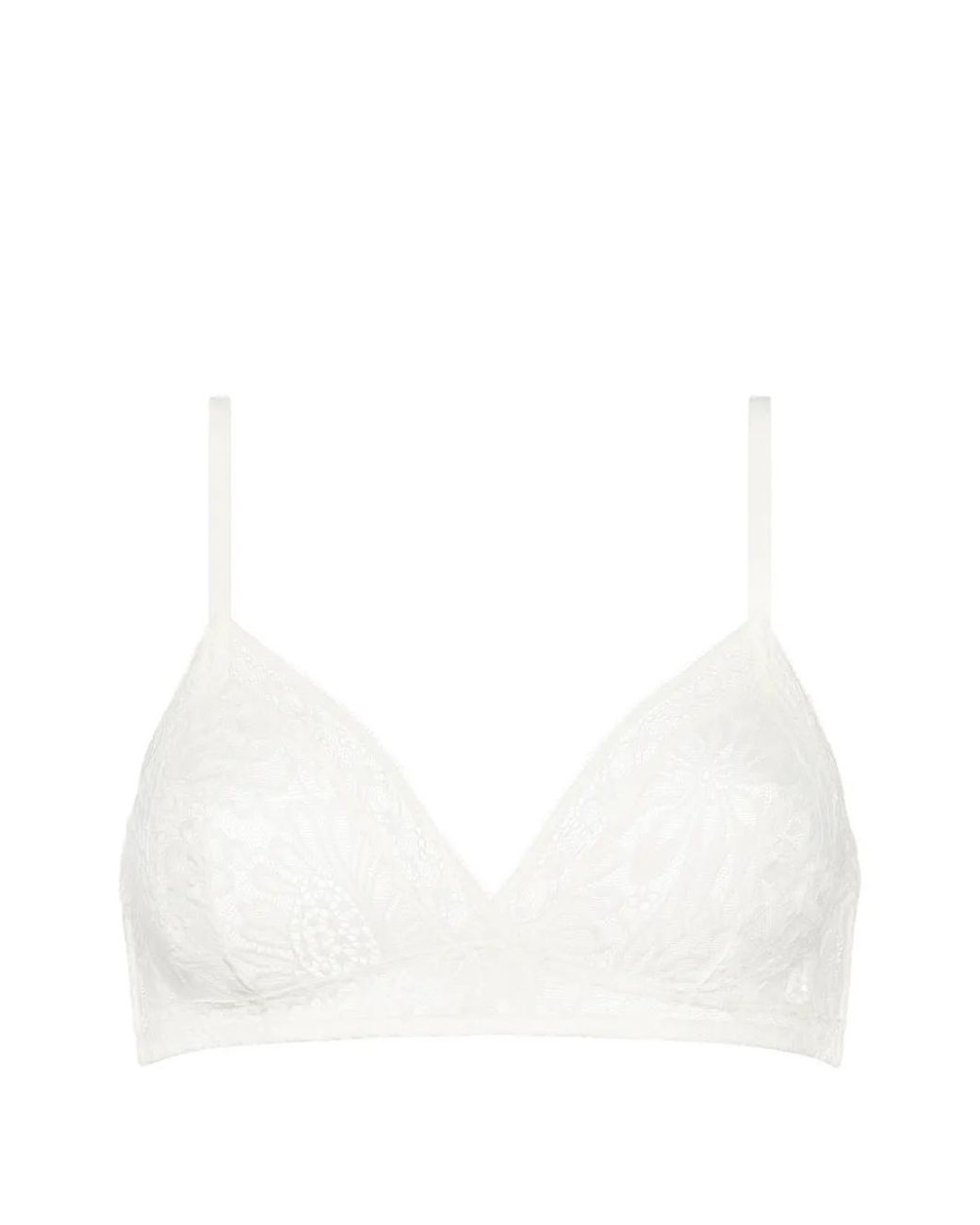 Eres White Vestiges Lace Triangle Bra