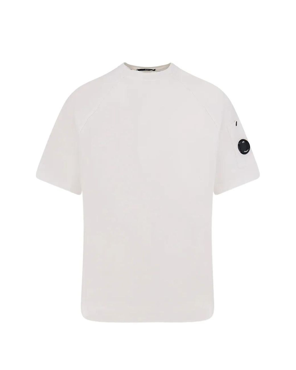 C P Company White T-Shirt Lens for men