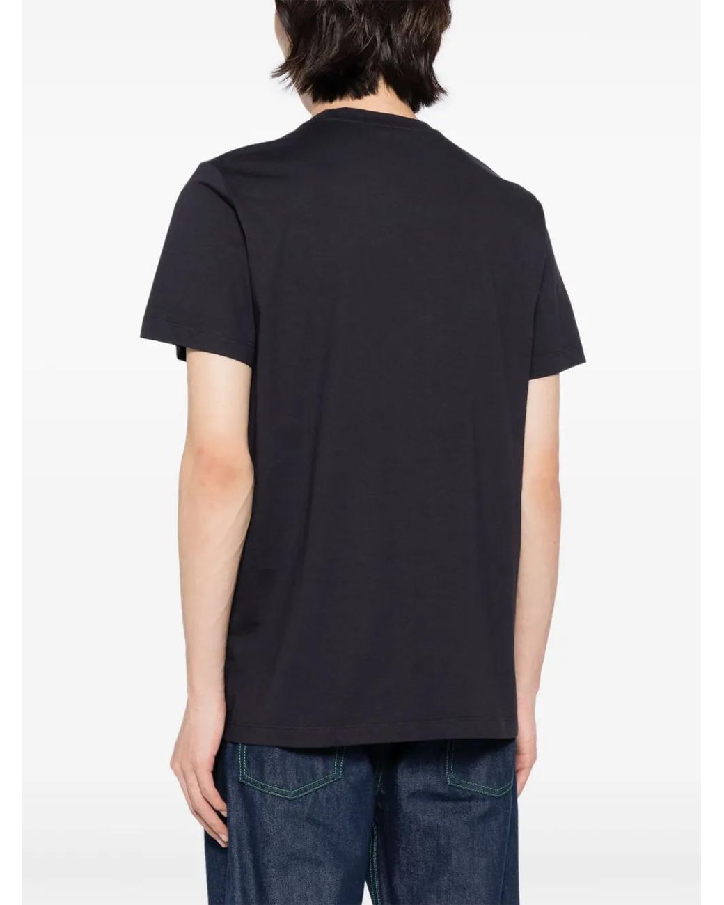 Peserico Black Logo-Print Cotton T-Shirt for men