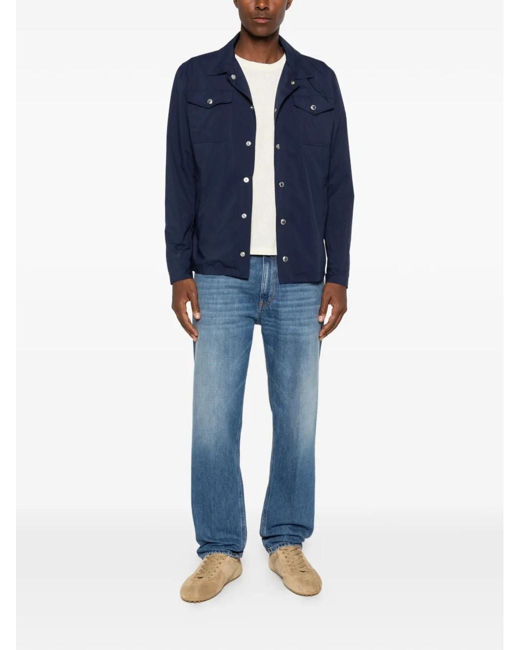Barba Napoli Blue Row Jacket for men