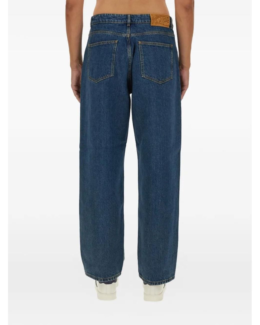 Bally Blue Barrel-Leg Jeans for men