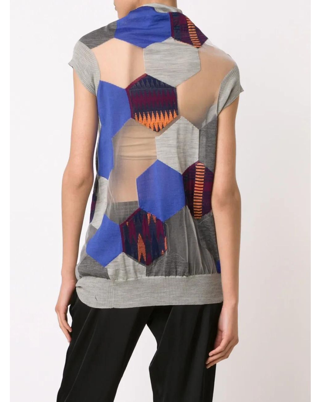 Junya Watanabe Blue Hexagon Tank Top