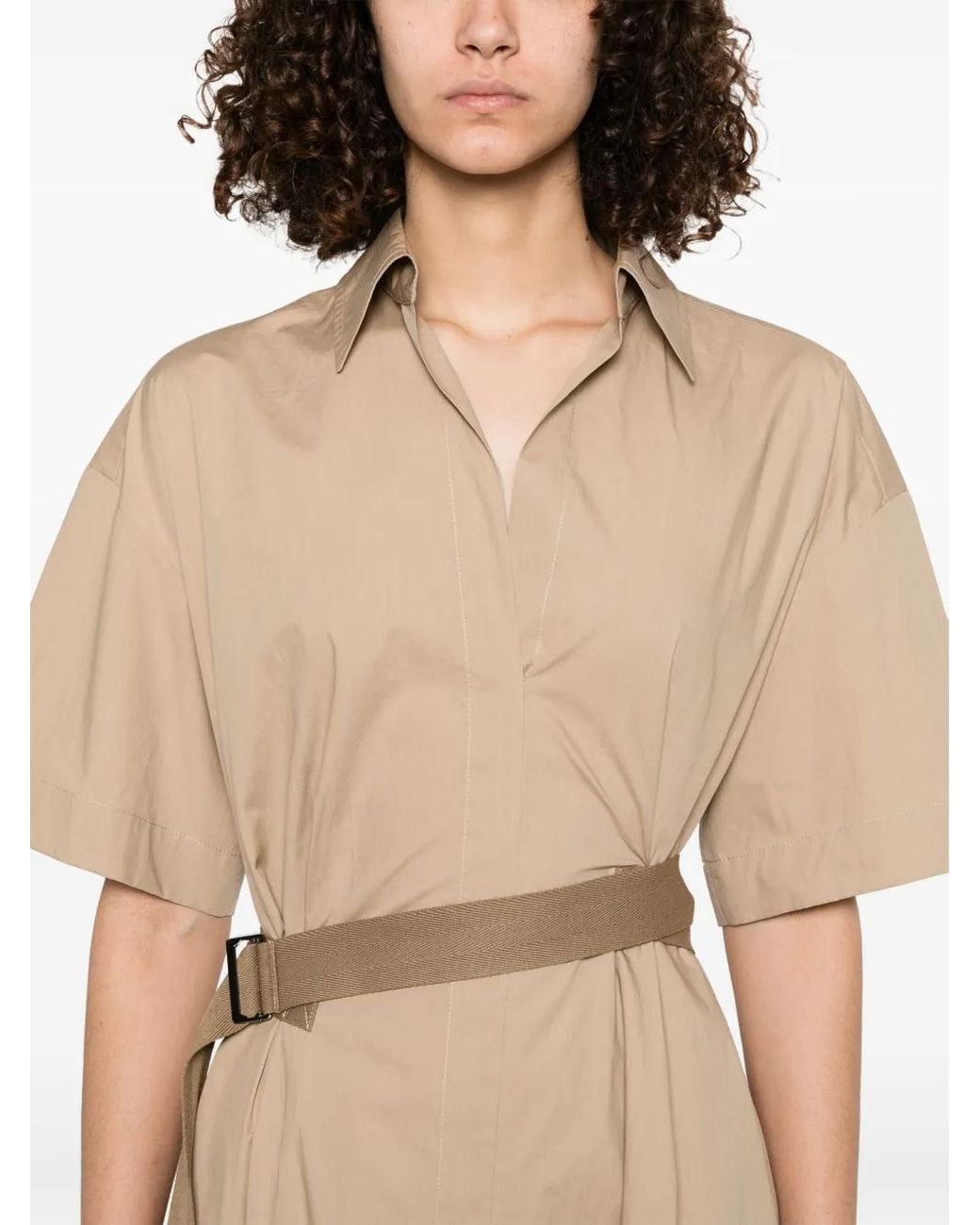 Brunello Cucinelli Natural Midi Dresses