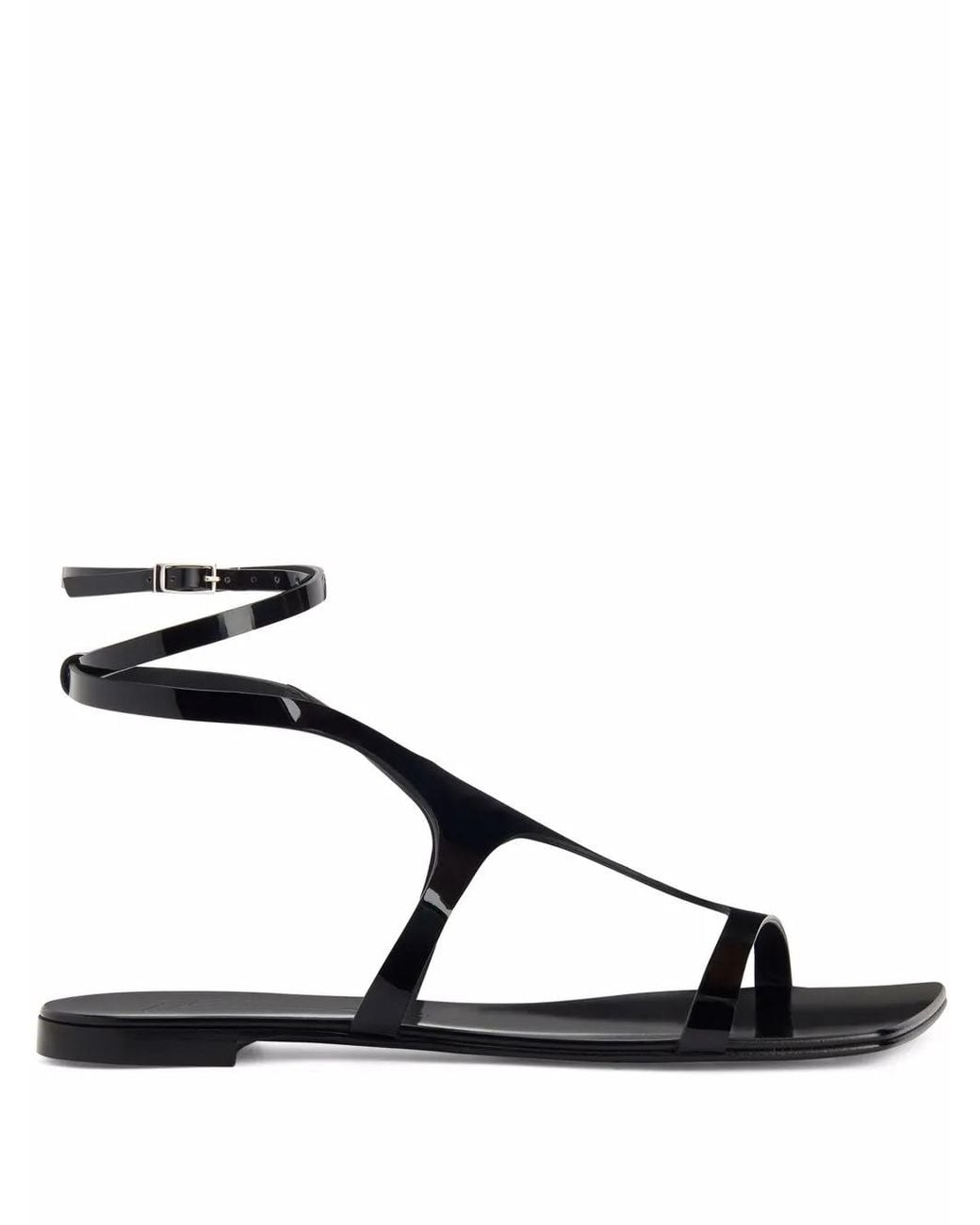 Giuseppe Zanotti Black Tutankamon Flat Sandals