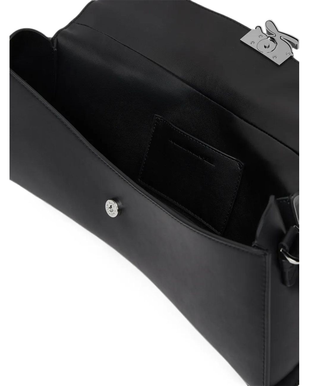 Karl Lagerfeld Black K/Autograph Twist Elongated Shoulder Bag