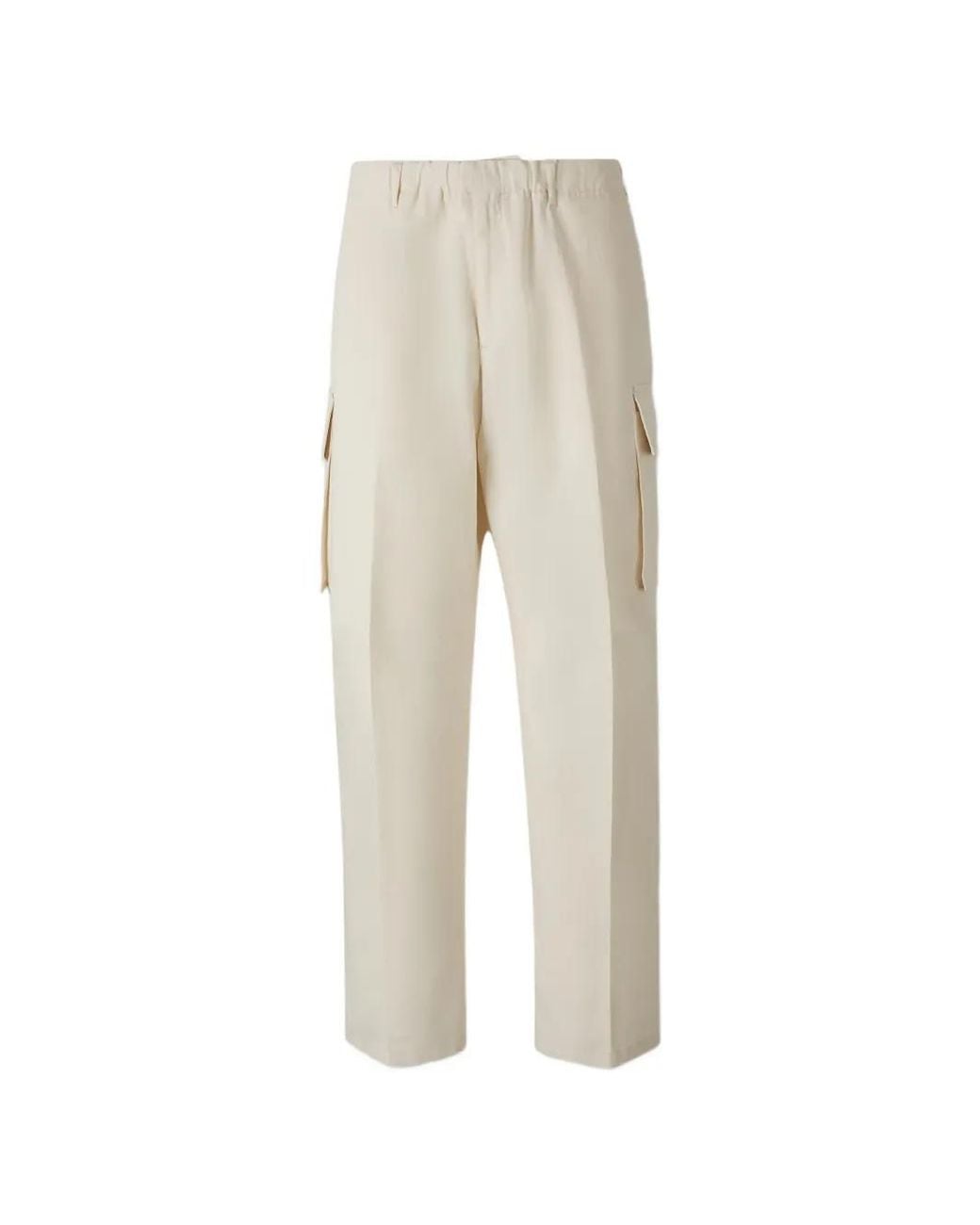 Lardini Natural Elasticated Cargo Trousers for men