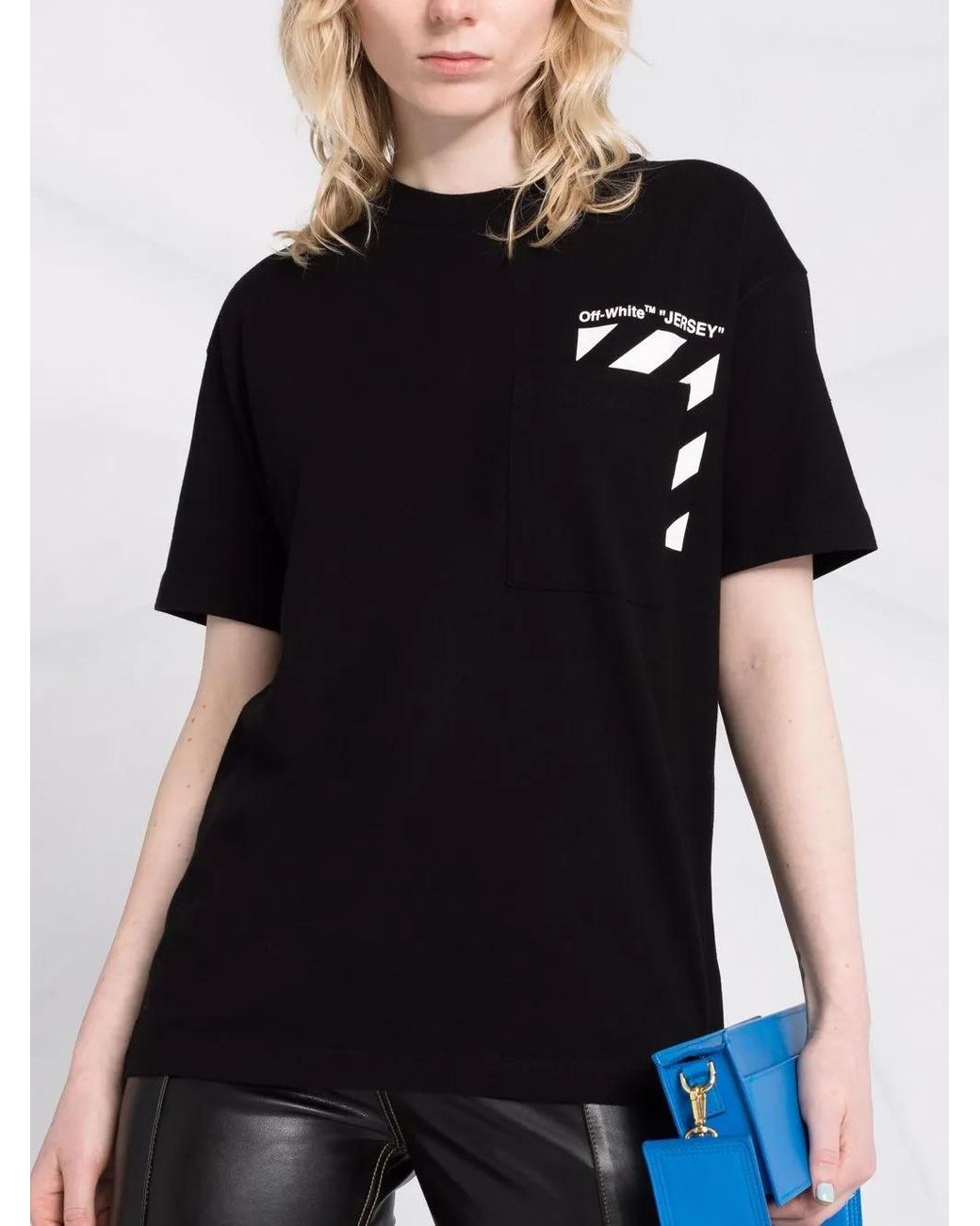 Off-White c/o Virgil Abloh Black 'Jersey' Print Short-Sleeve T-Shirt