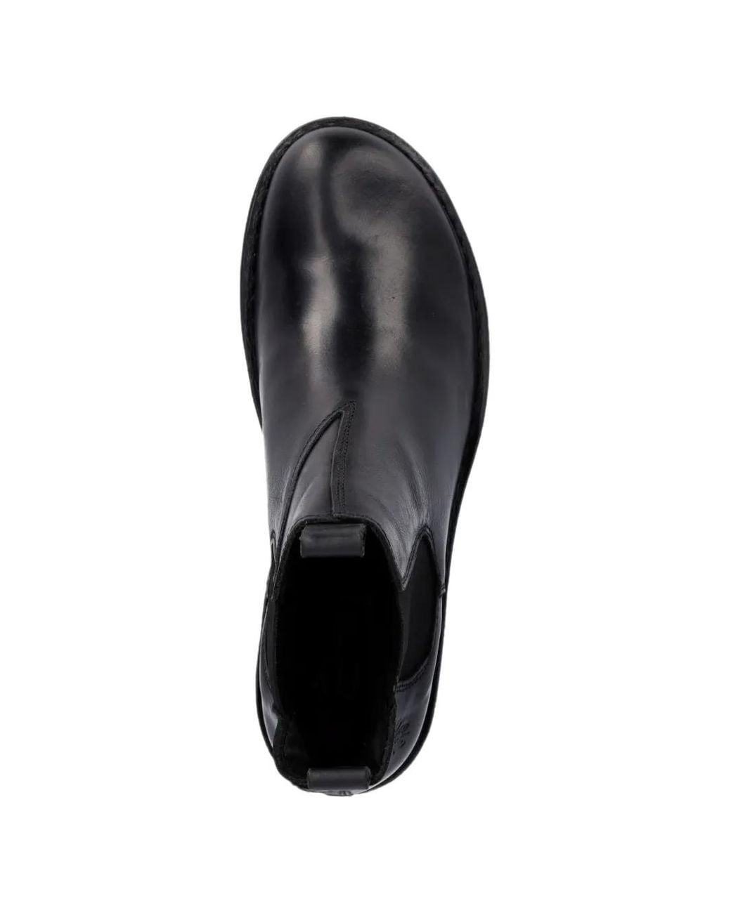 Fly London Black Elasticated Leather Chelsea Boots