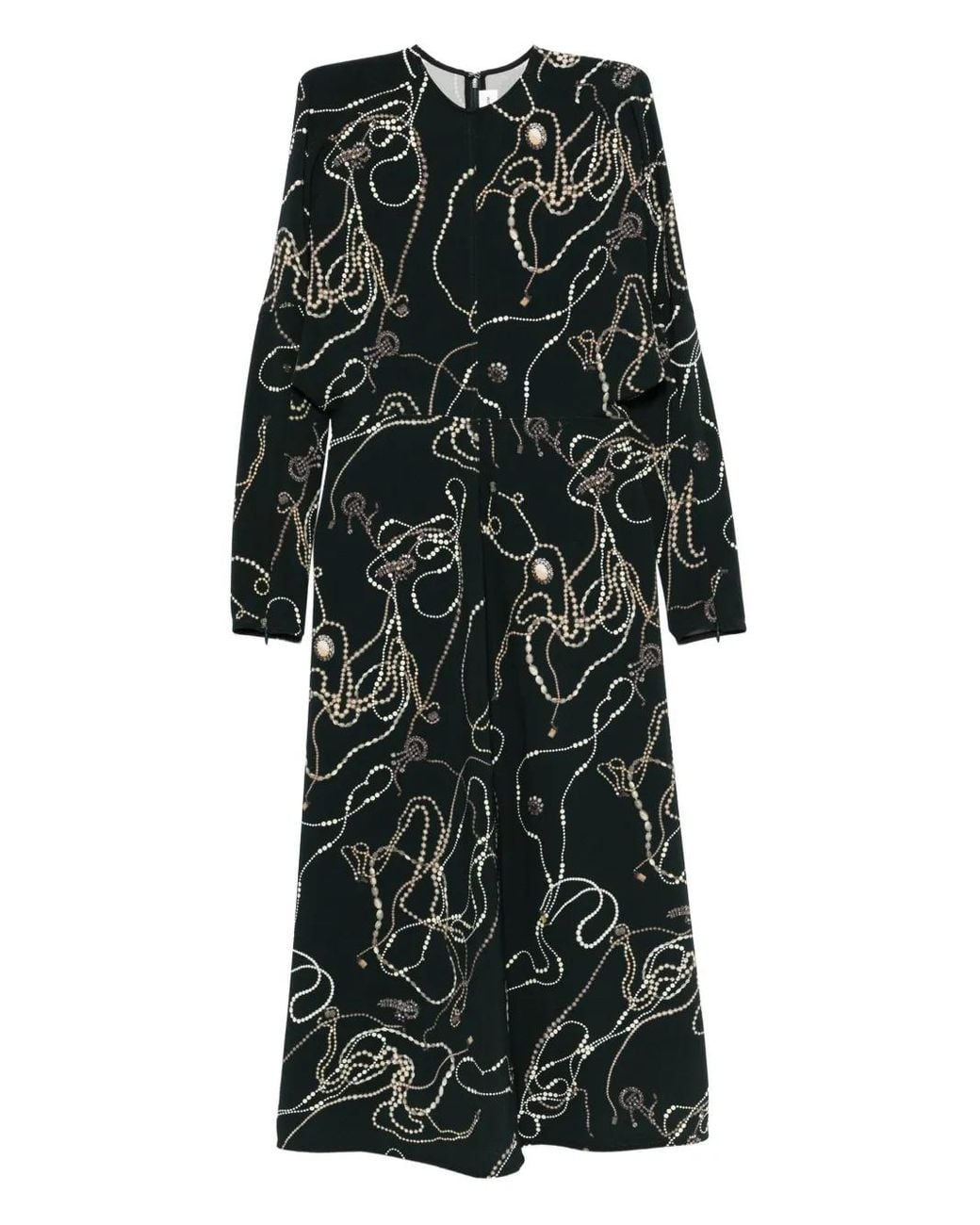 Victoria Beckham Black Long-Sleeve Dress