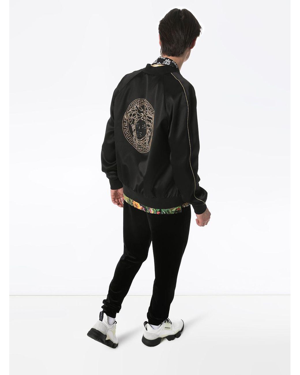Versace Black Medusa Bomber Jacket for Men | Lyst