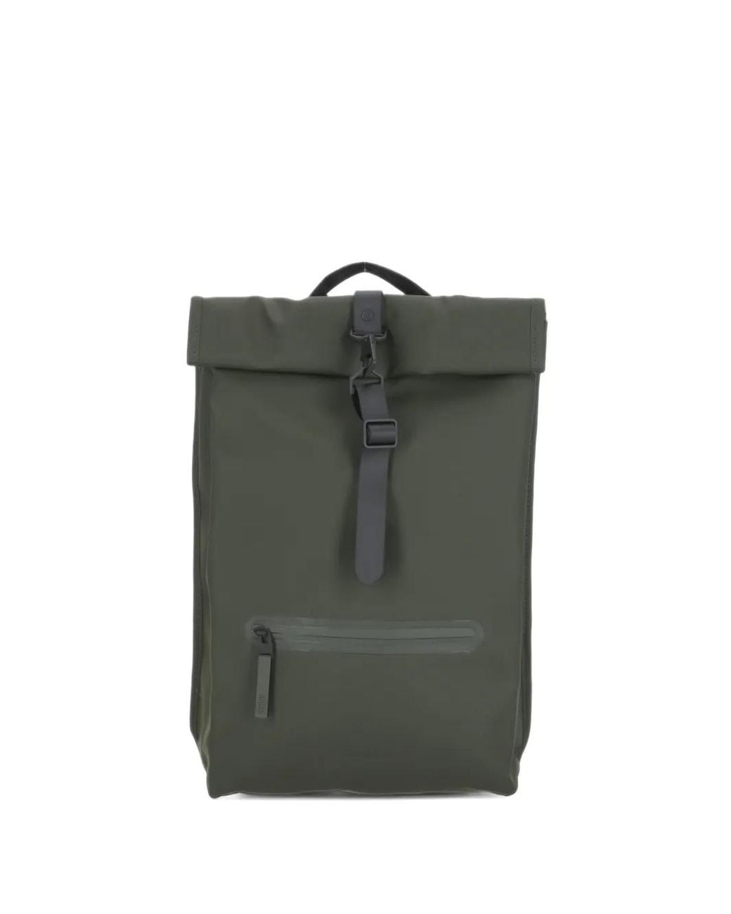 Rains Green Rolltop Backpack for men