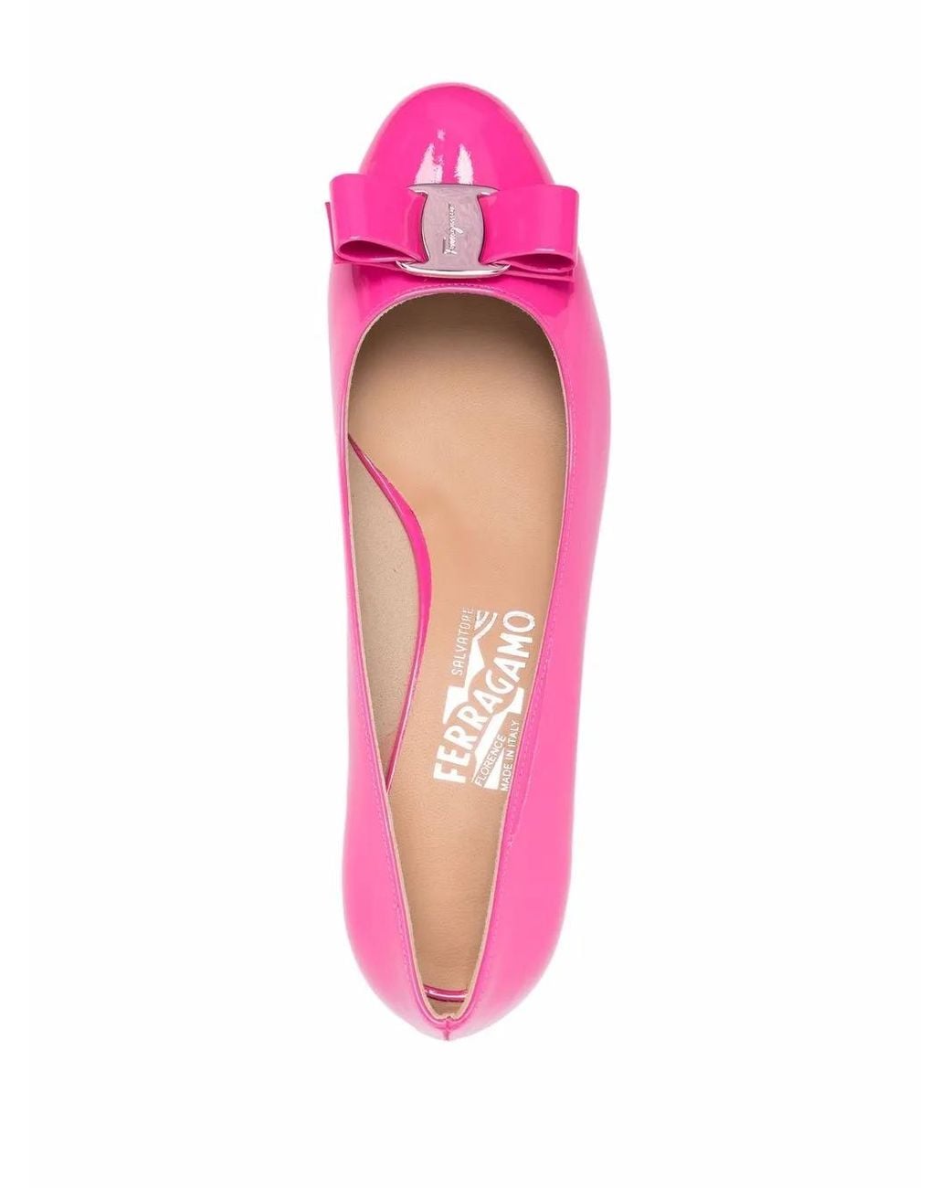 Ferragamo Pink Vara Bow-Detail Pumps