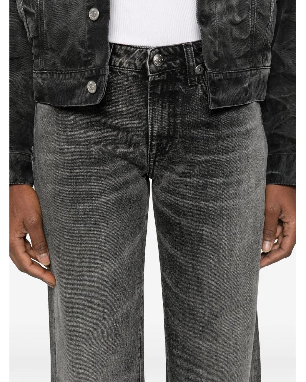 R13 Gray Effie Faded-Effect Jeans
