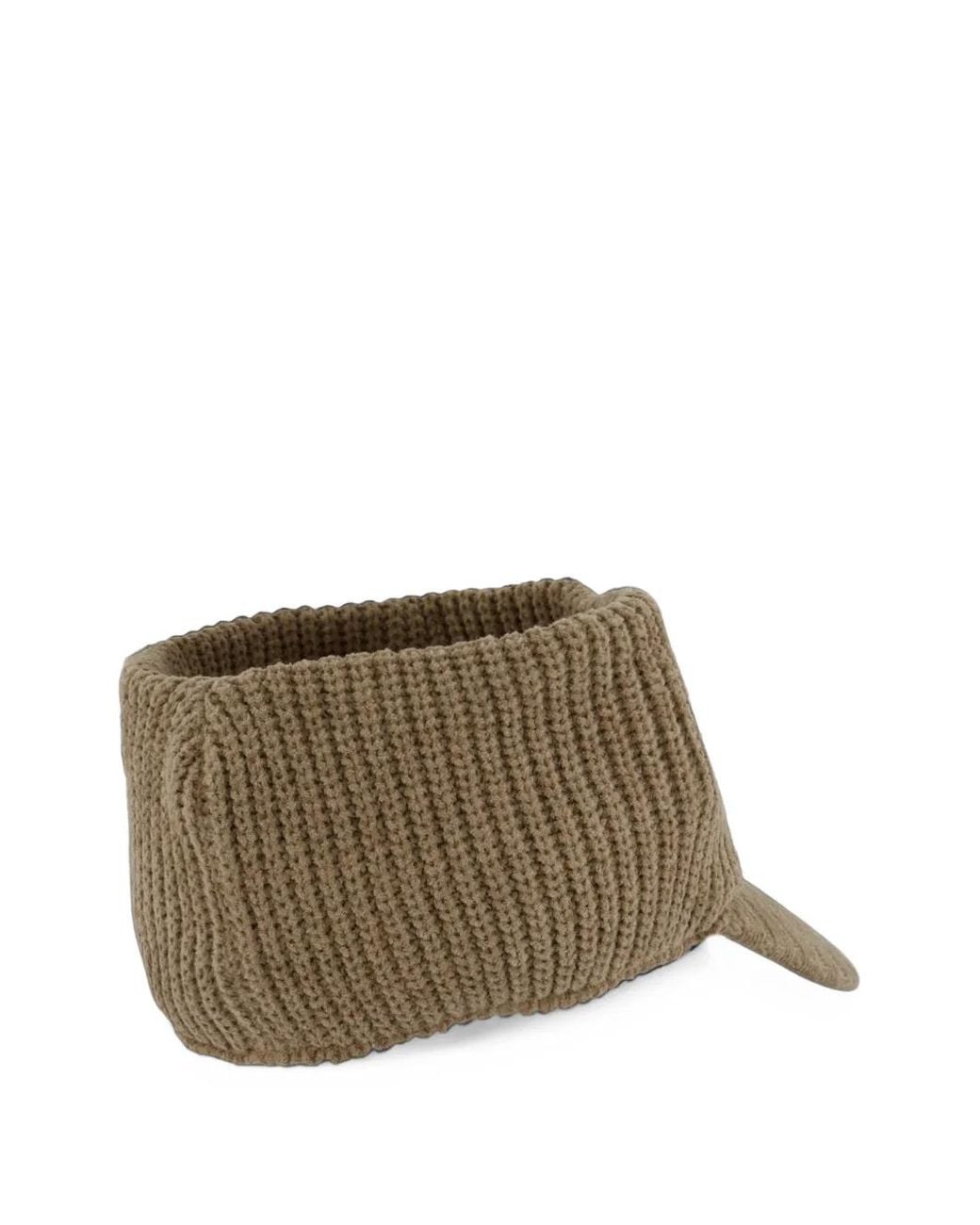 Bogner Natural Visière En Maille Côtelée À Patch Logo