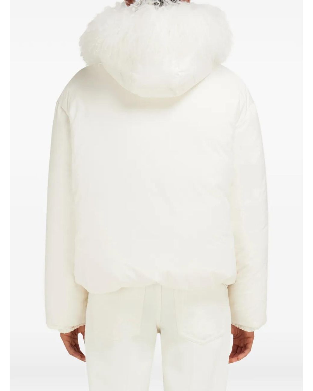 Ferragamo White Padded Bomber
