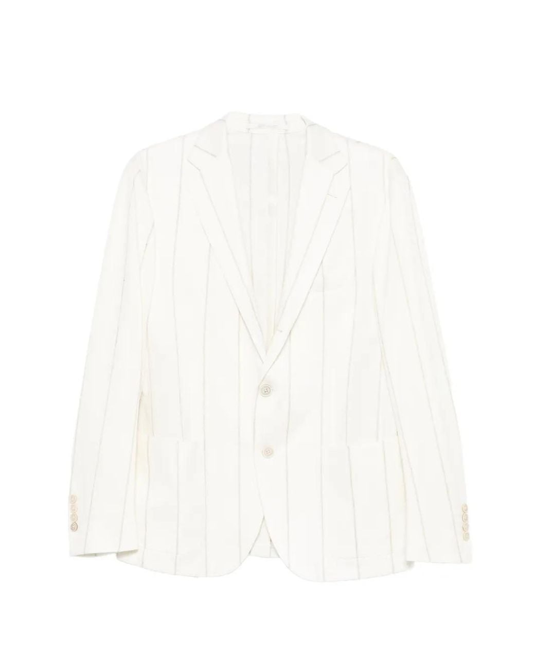 Blazer A Rayas Eleventy de hombre de color White