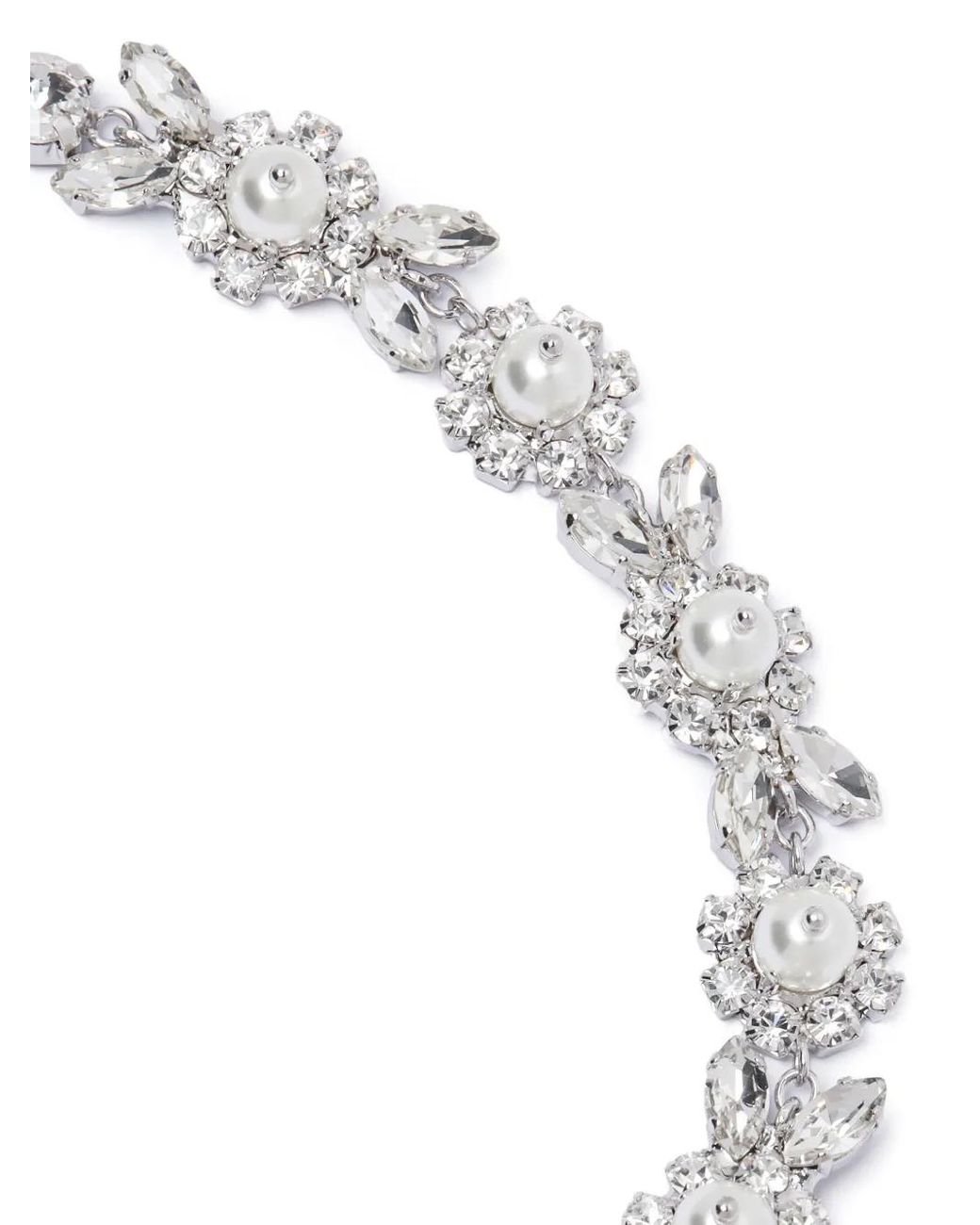 ネックレス・ペンダント Daisy Floret Necklace - Simone Rocha - Crystal - White Simone Rocha Half Daisy Floret Necklace in White | Lyst