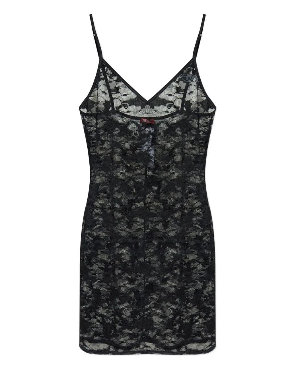 DIESEL Black Layla Lace-Panelled Chemise