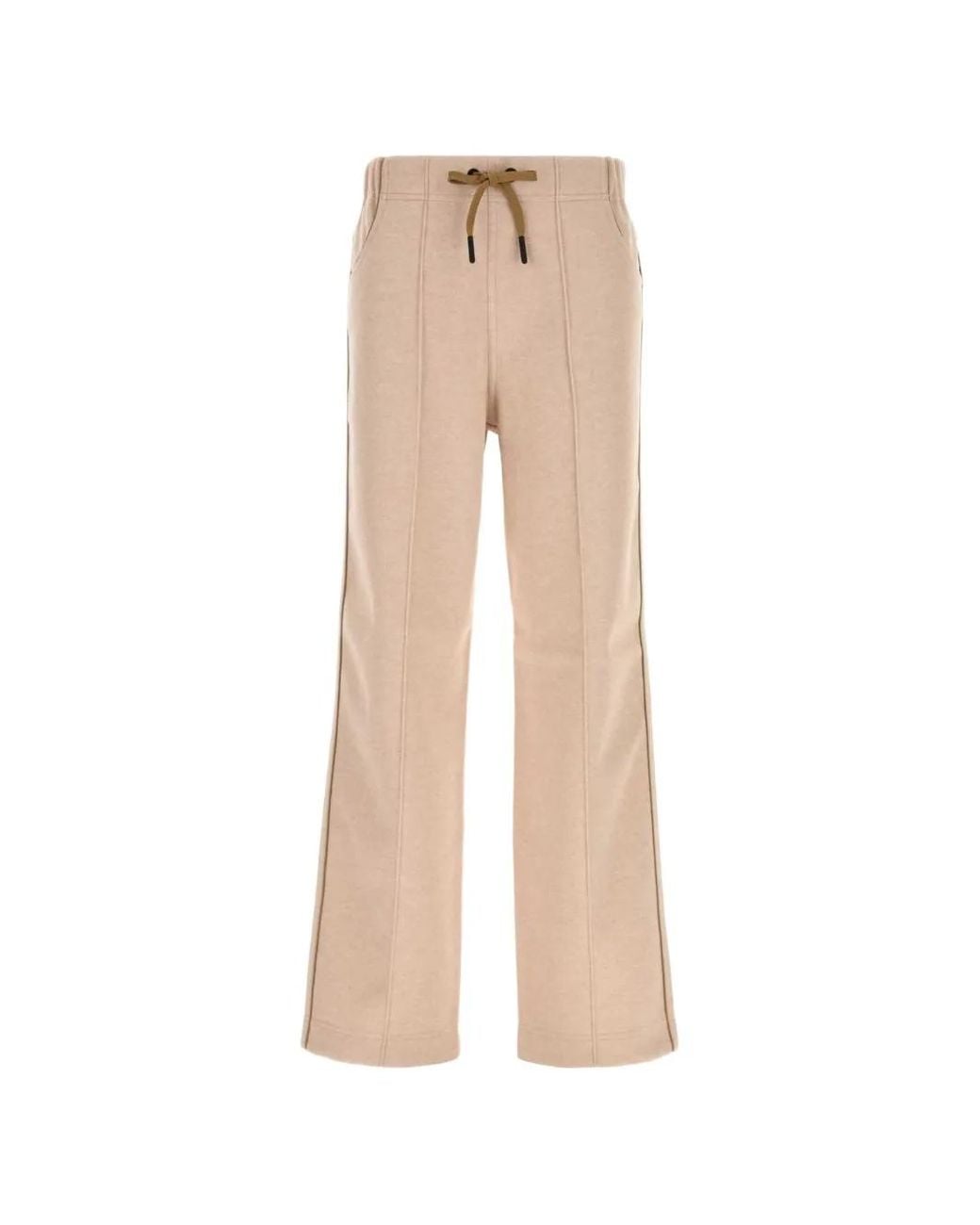Moncler Natural Interlock Flannel Track Pants