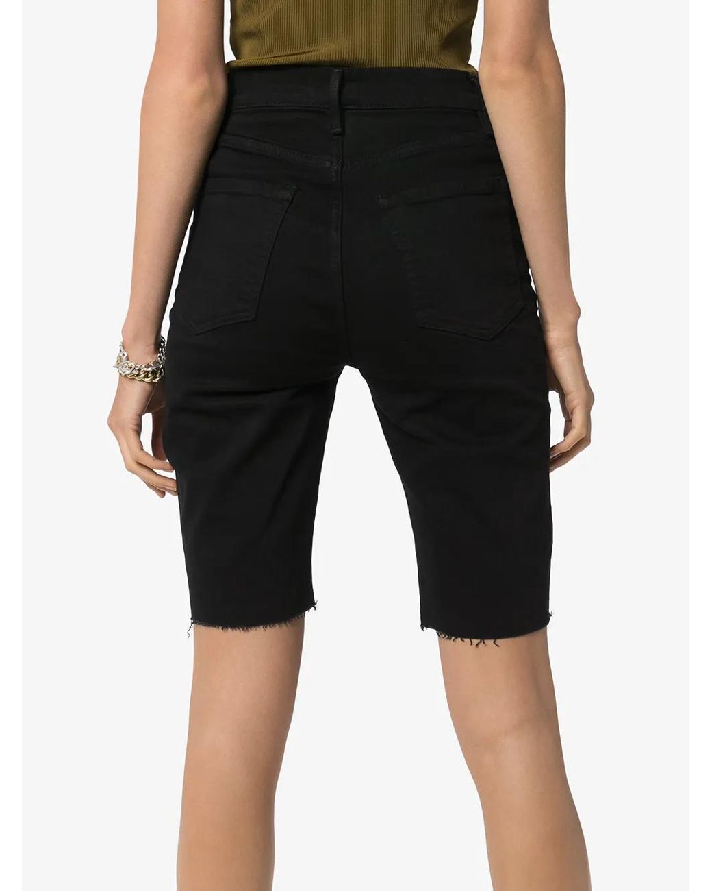 FRAME Black Le Vintage Bermuda Shorts