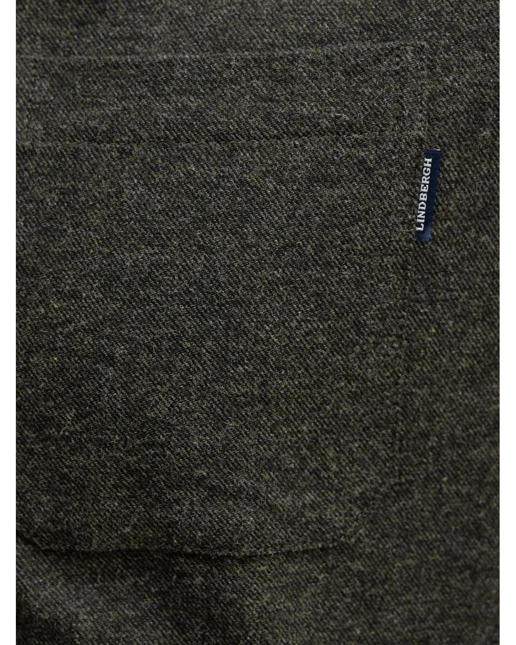 Lindbergh Black Button-Down Chest-Pocket Shirt for men