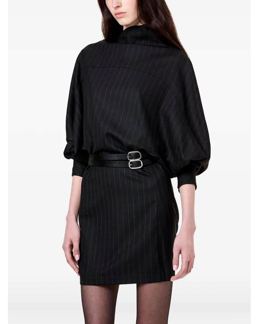Nicholas Blue Anika Pinstripe Mini Dress