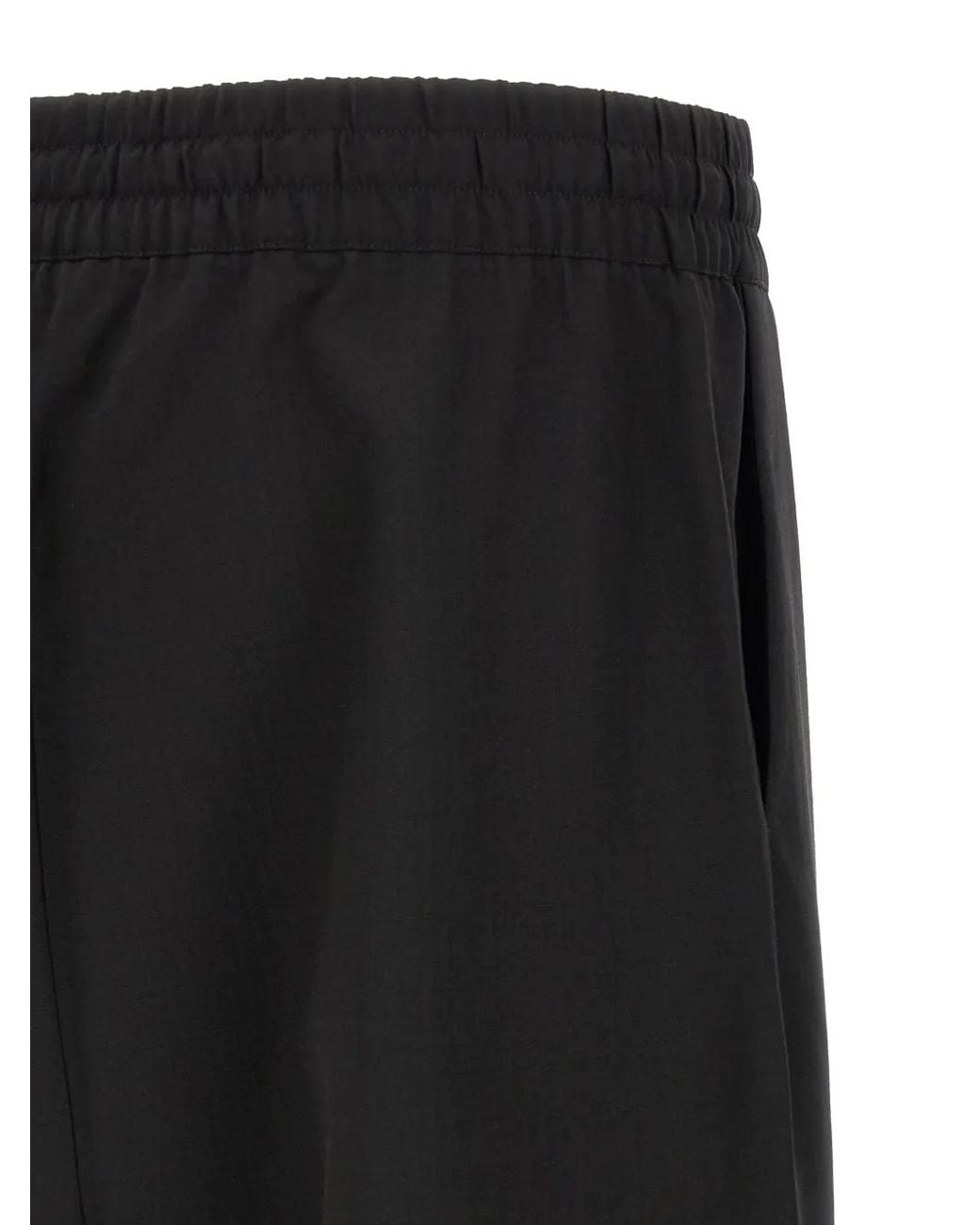 Fear Of God Black Wool Ripstop Wide Leg Drawstring Trousers for men