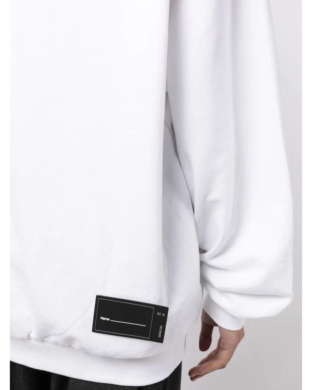 we11done White Multiple Front Logo Cotton Hoodie