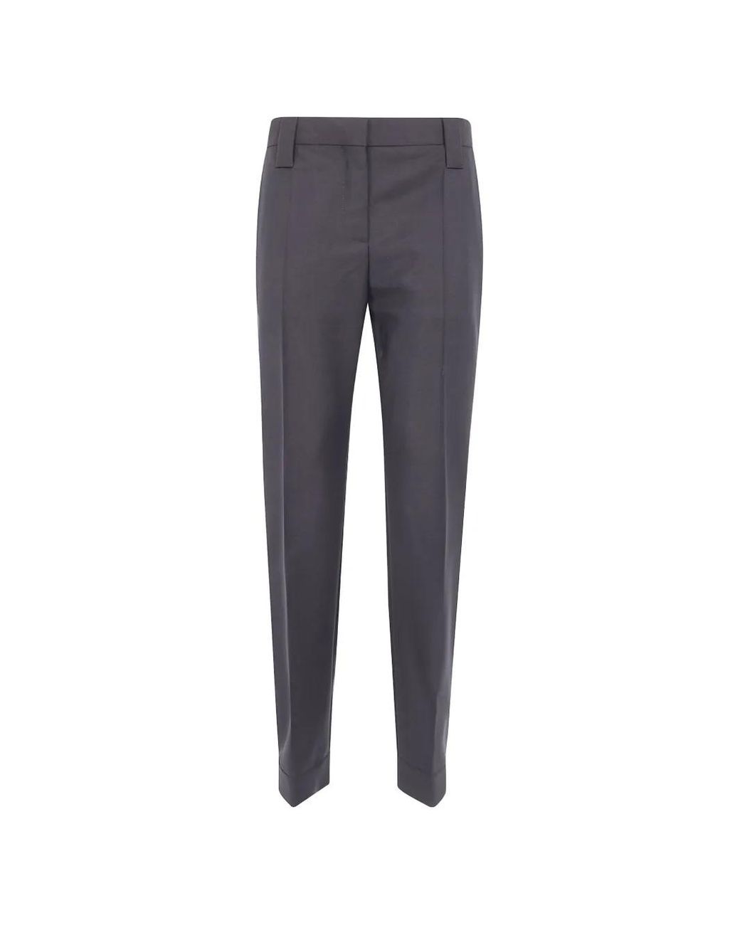 Versace Blue Belt-Loops Tailored Trousers