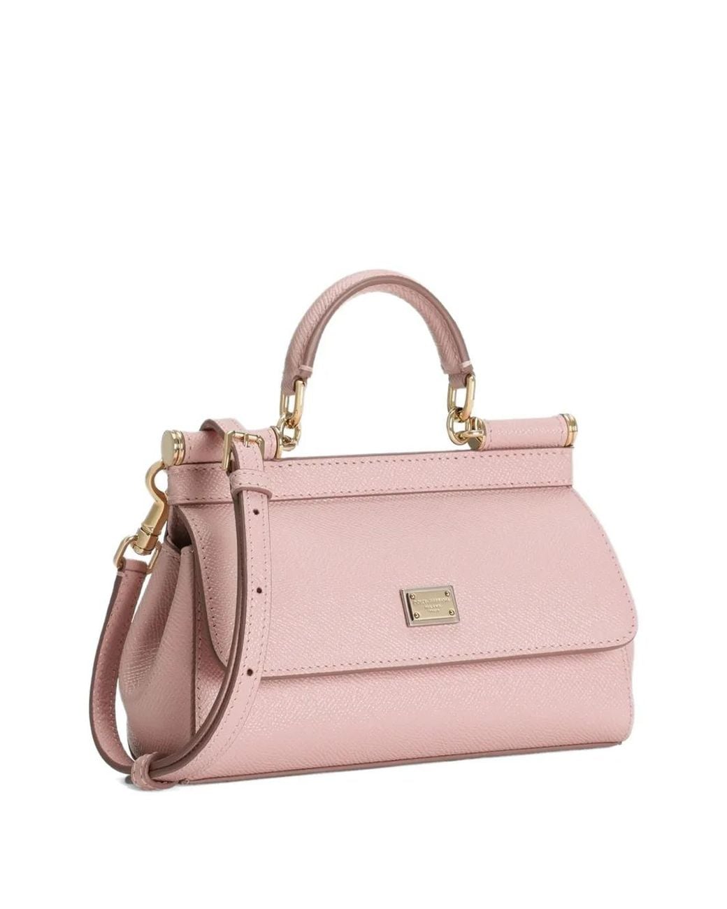Dolce & Gabbana Pink Dolce & Gabbana Sicily Small Leather Handbag