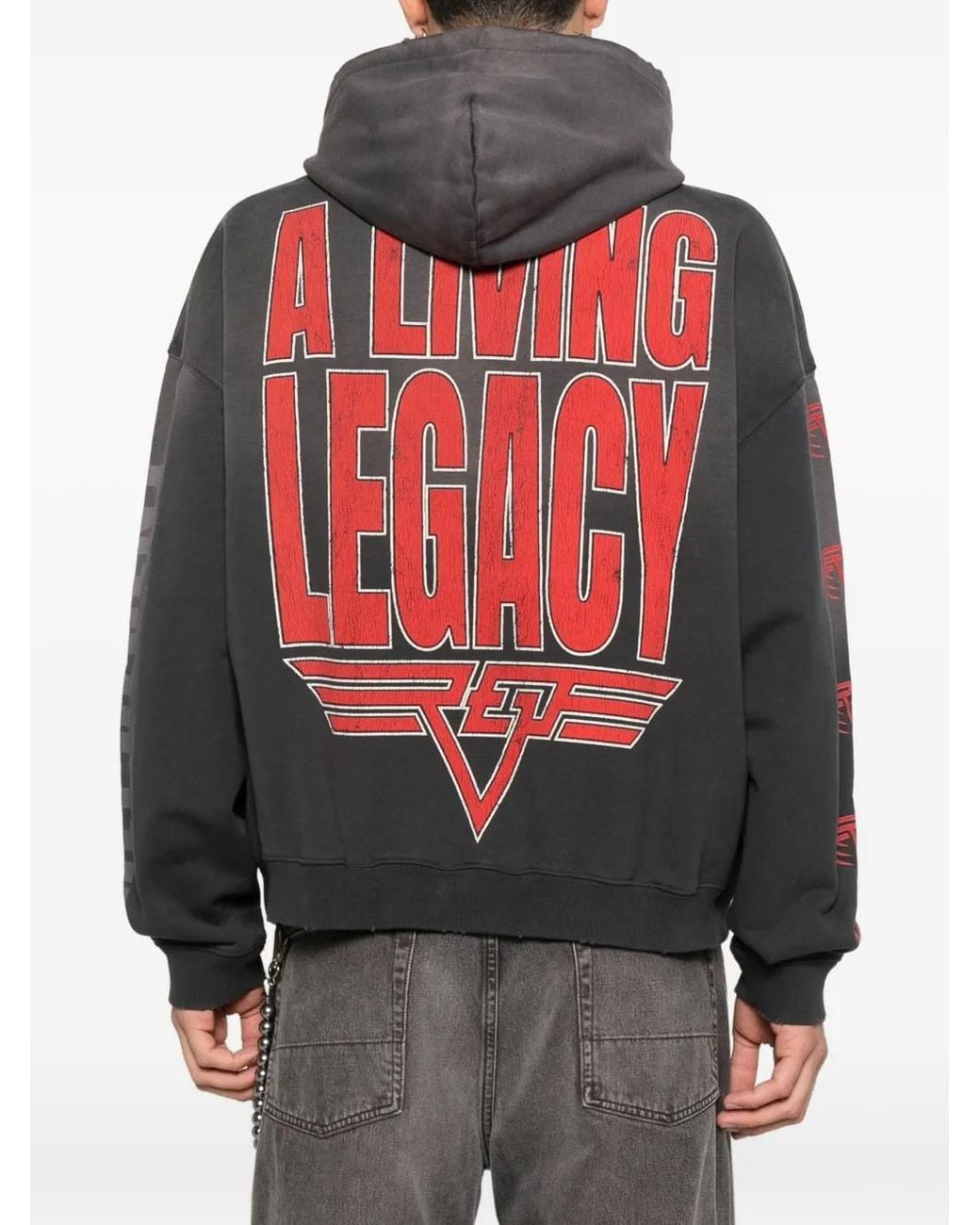 Represent Black Graphic-Print Hoodie for men