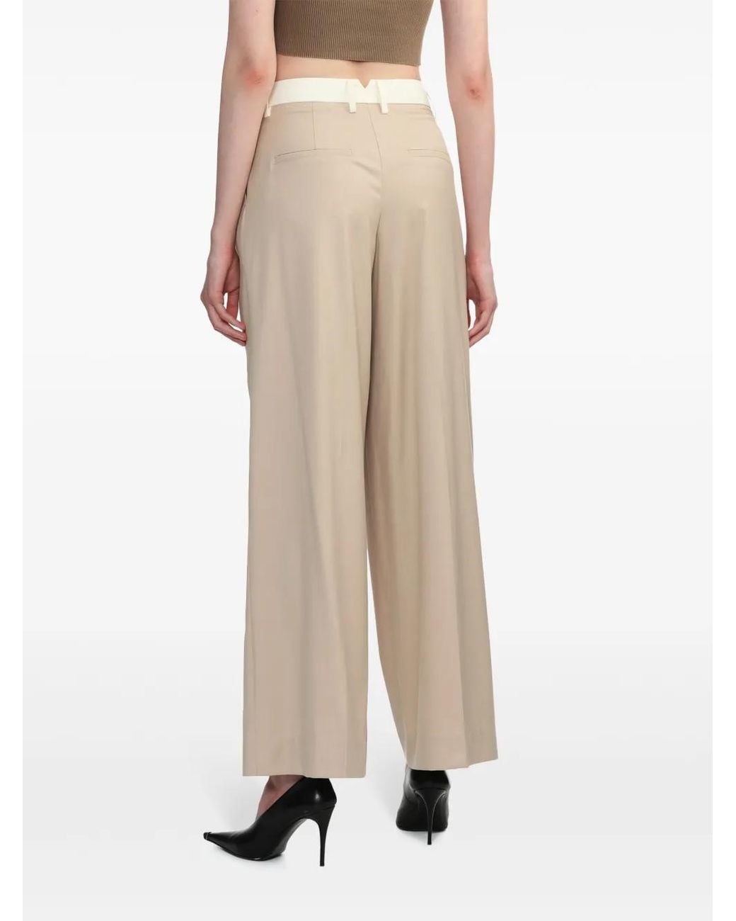 Remain Natural Wide-Leg Tailored Trousers