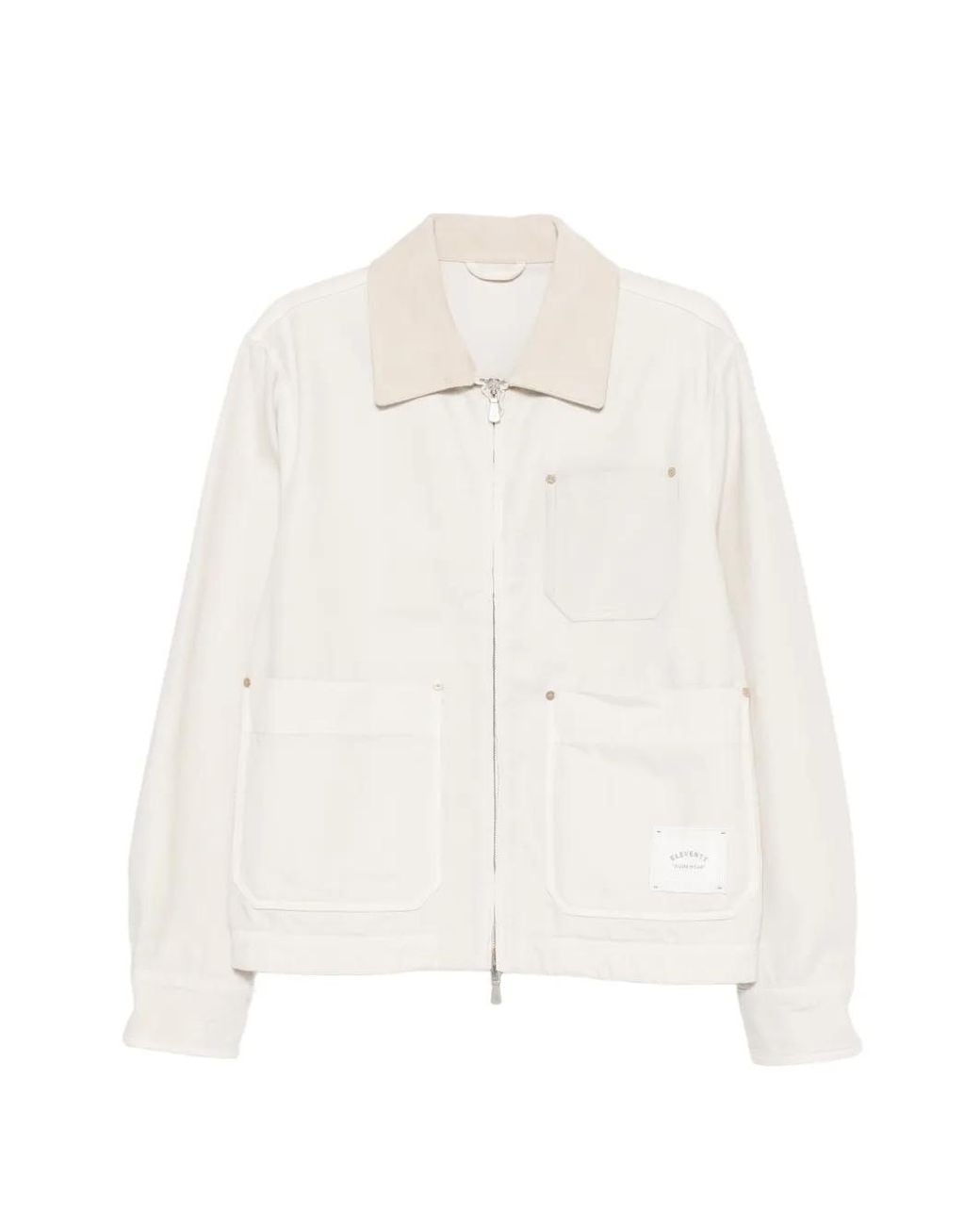Eleventy White Collar Pocket Jacket for men