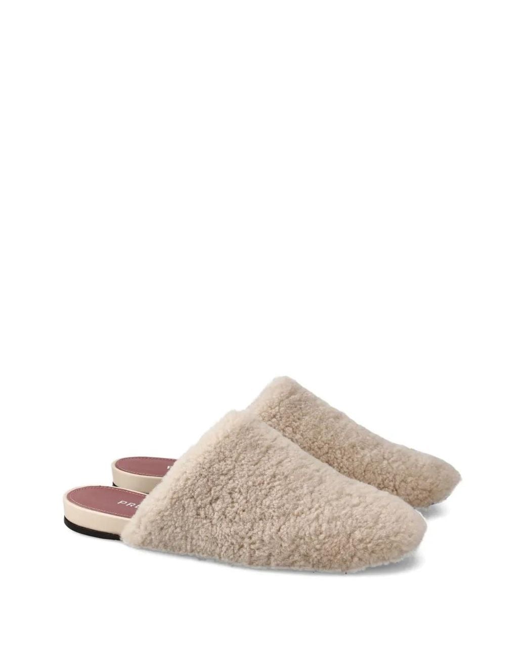 Premiata Brown Shearling Slippers