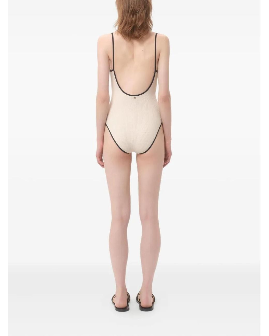 Valentino Garavani Natural Lycra Piqué Swimsuit