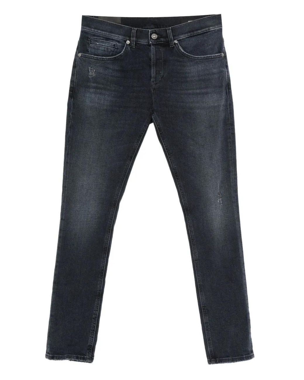 Dondup Blue Distressed-Effect Skinny-Cut Jeans for men