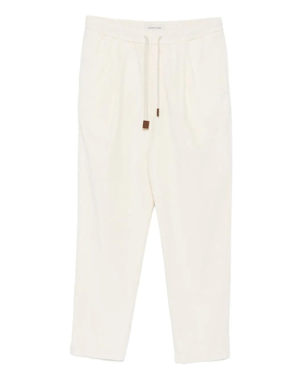 Jacob Cohen White Daniel Trousers for men