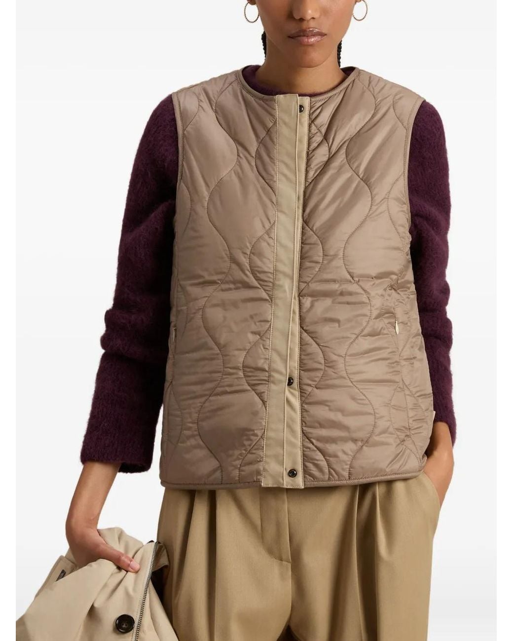 Woolrich Natural Hooded Buttoned Jacket