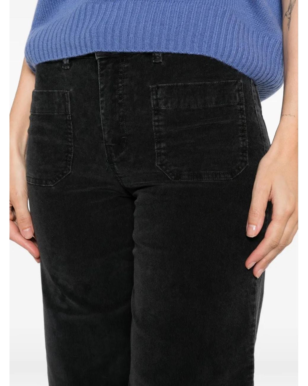 Five Jeans White Lucia Corduroy Trousers