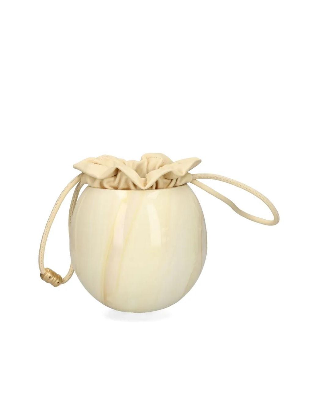 Cult Gaia Metallic Mona Marble-Sphere Bucket Bag