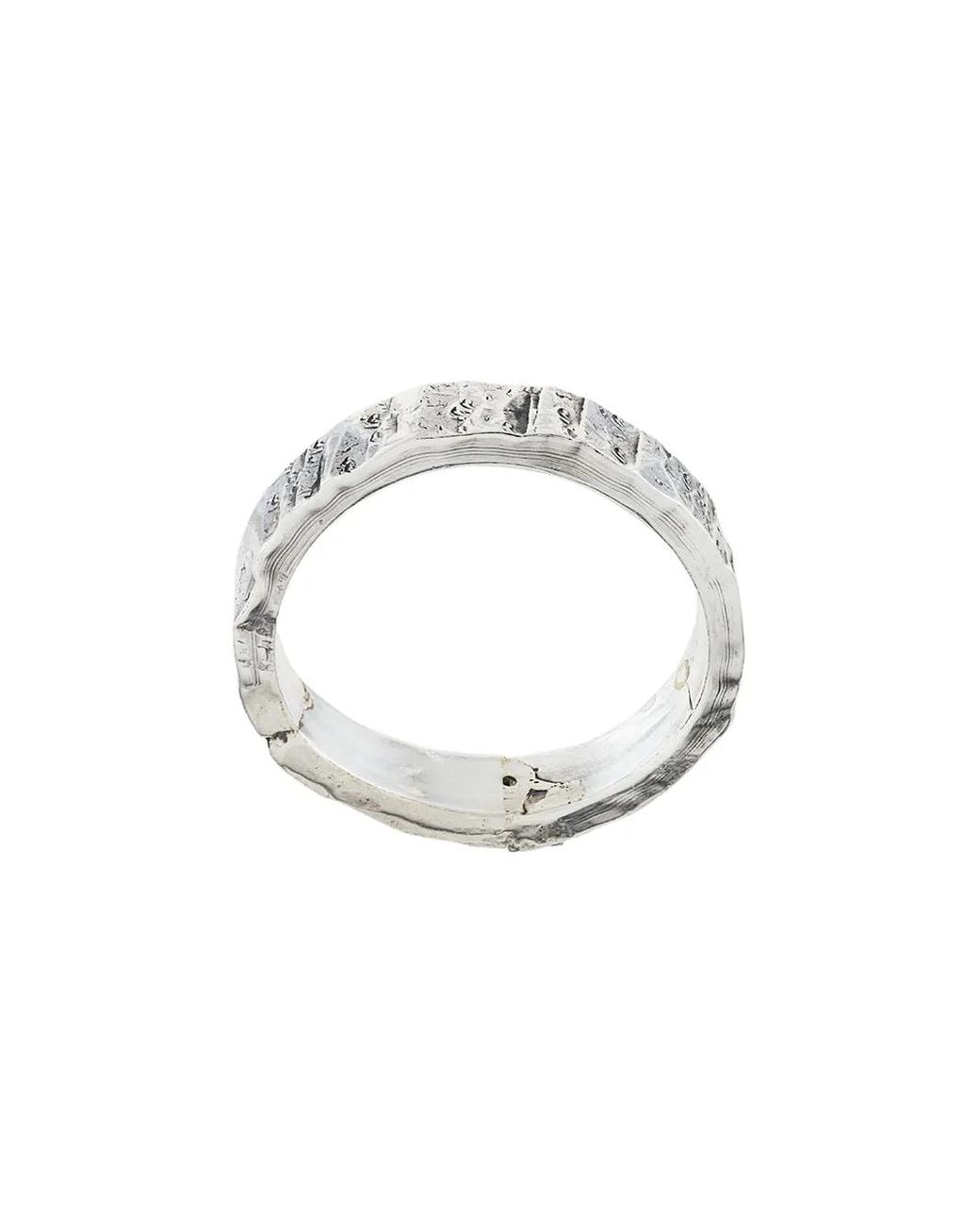 Emanuele Bicocchi Metallic Hammered Band Ring for men