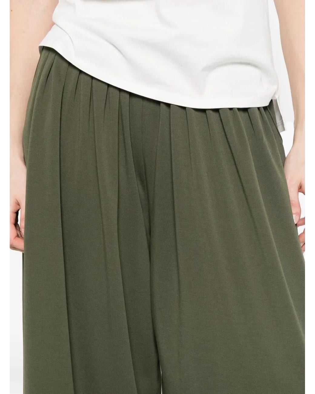 Max Mara Palazzo Plooibroek in het Green