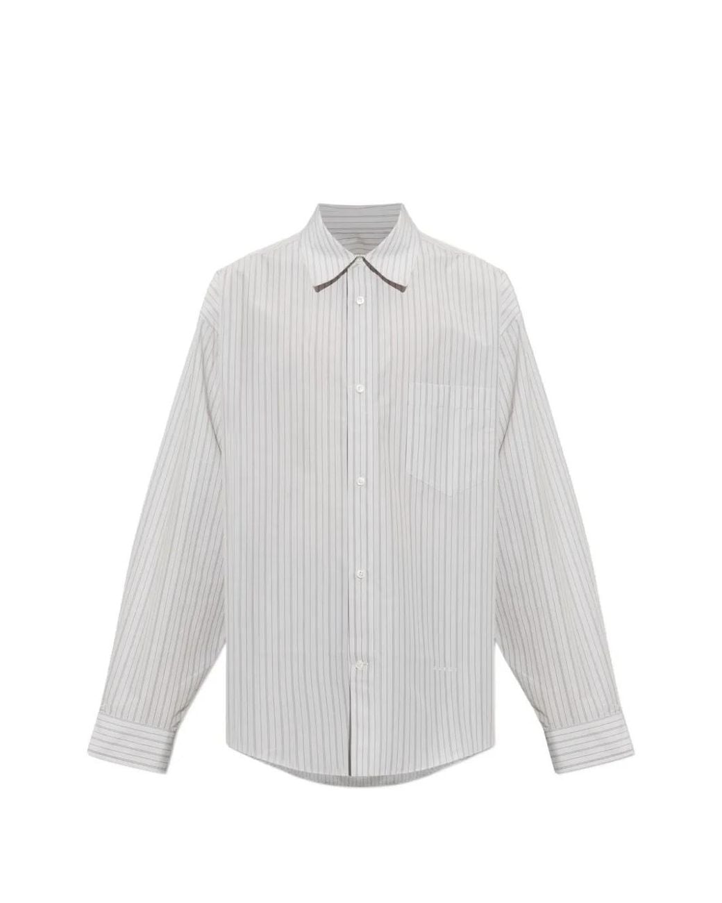 Camicia Oversize A Righe di Marni in White da Uomo