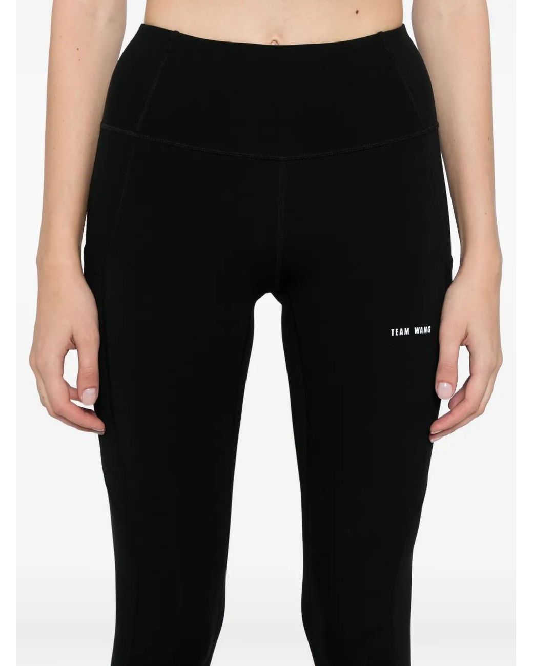 TEAM WANG design Black Logo-Printed Legging