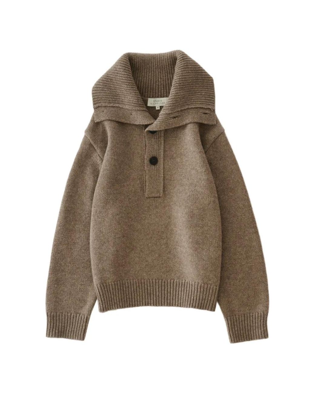 Studio Nicholson Brown Pull Orena Boutonné for men