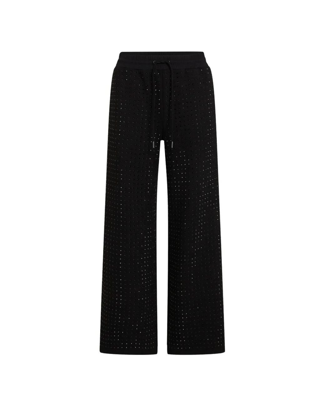 Karl Lagerfeld Black Embellished Track Pants