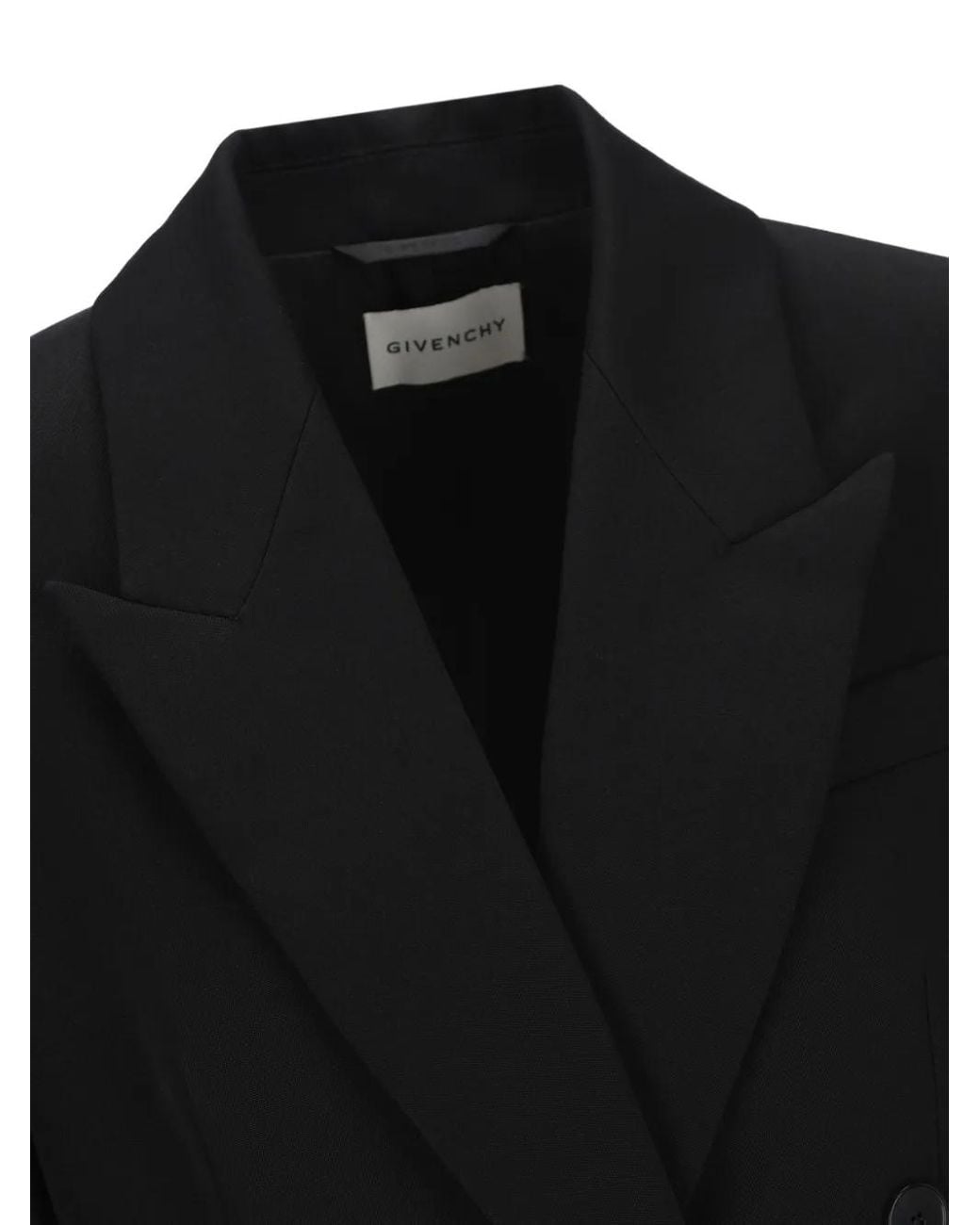Givenchy Black Double-Breasted Slashed Jacket