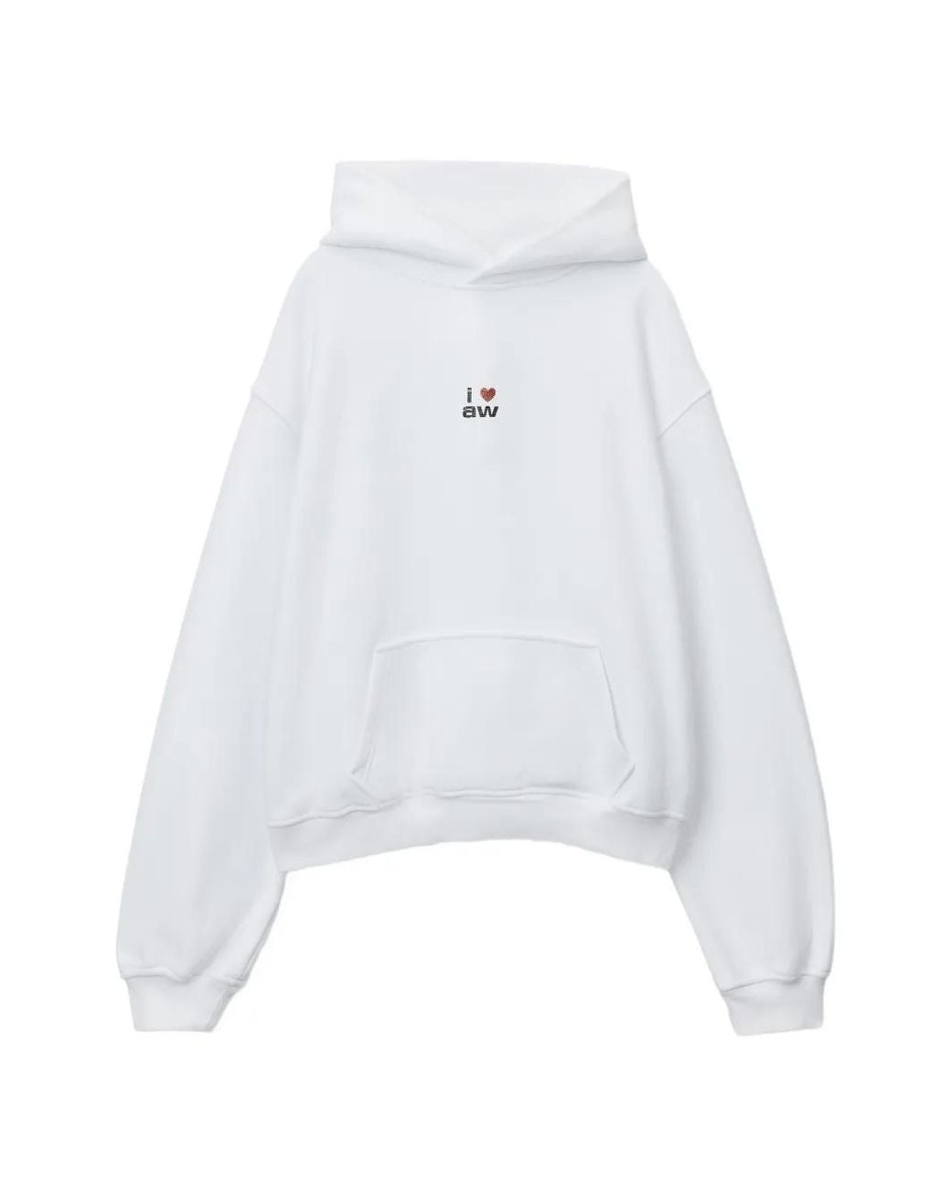 Alexander Wang White Hoodie W/ Valentines Graphic