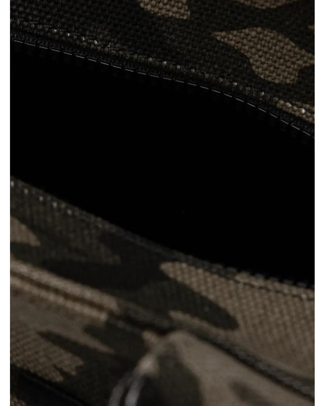 DKNY Black Camouflage Logo-Patch Tote Bag